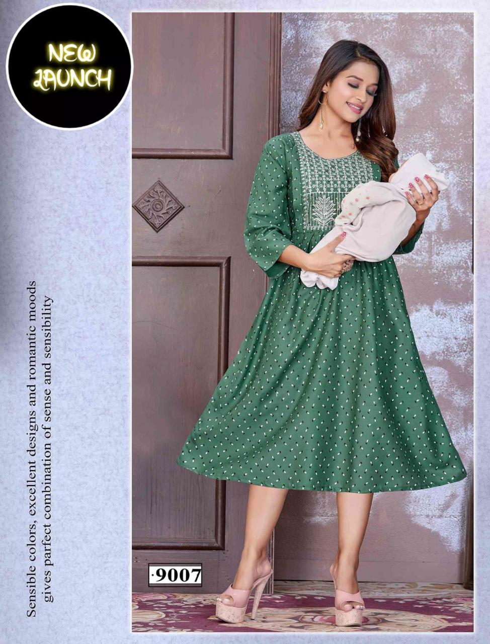 Jlf Haldi Vol 5 Designer Printed Feeding Kurti Catalog
